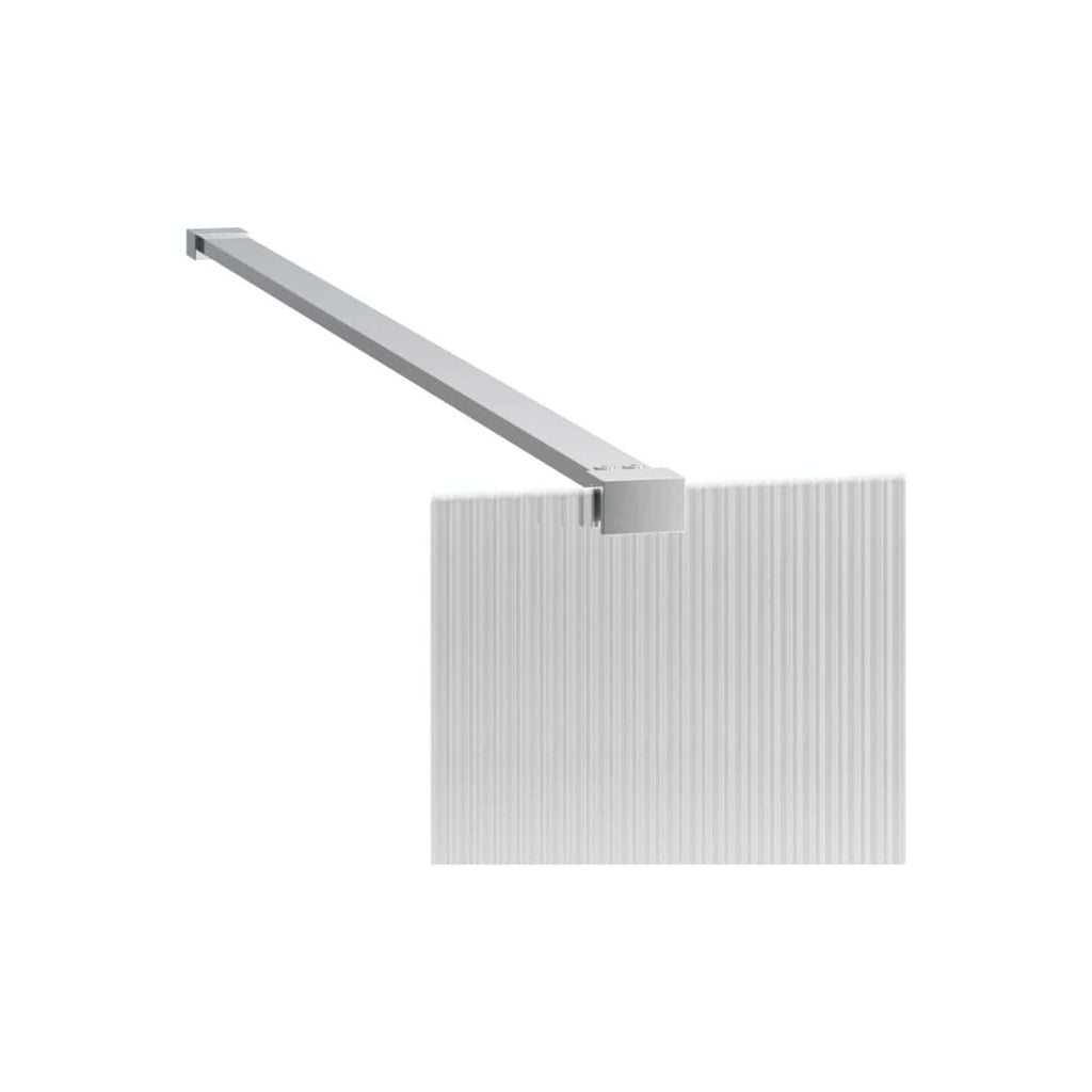 Modern towel rail with a sleek chrome finish, ideal for contemporary bathrooms, providing efficient towel drying and space-saving design.