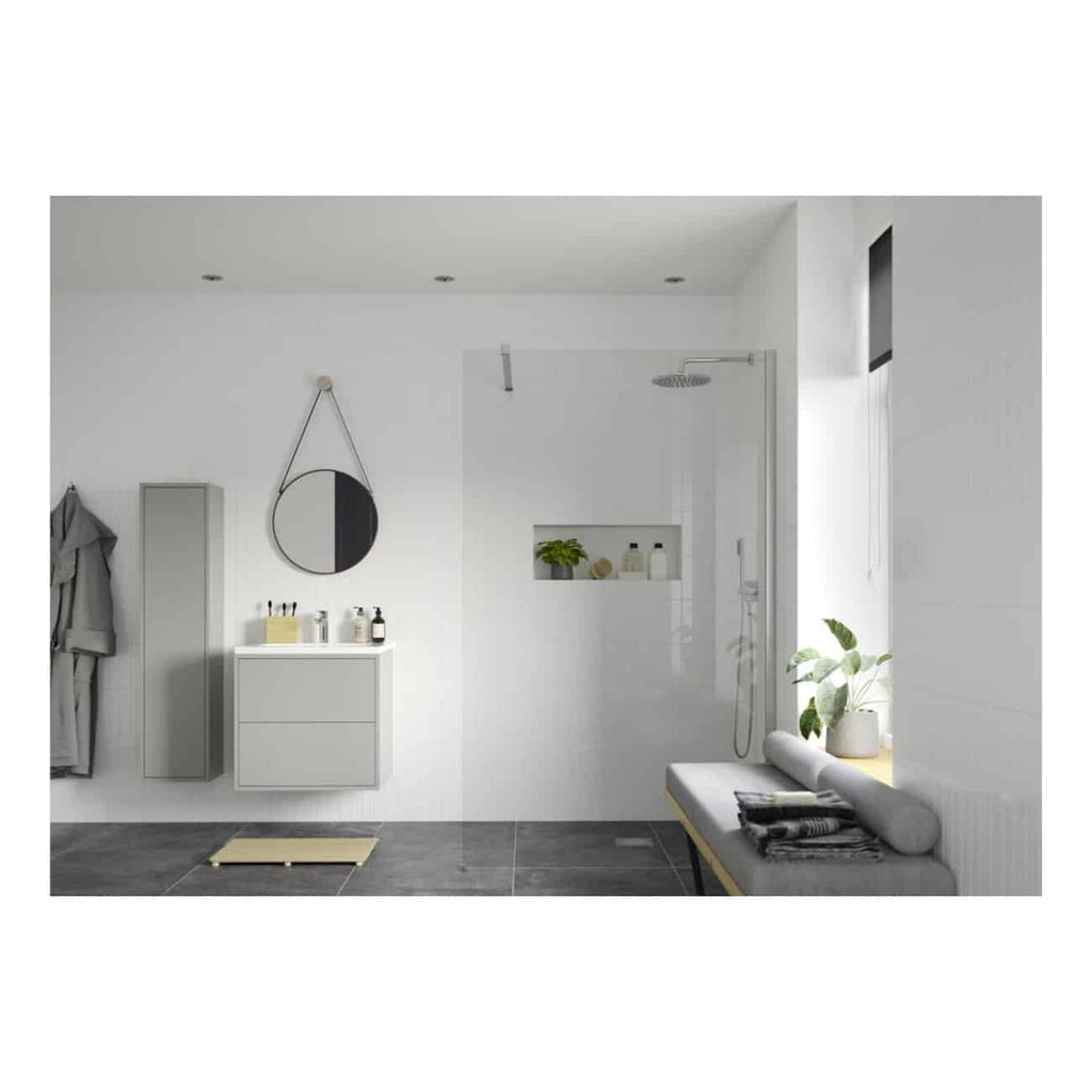 Velano Zavira Wetroom Panel and Support Bar - 8mm Glass