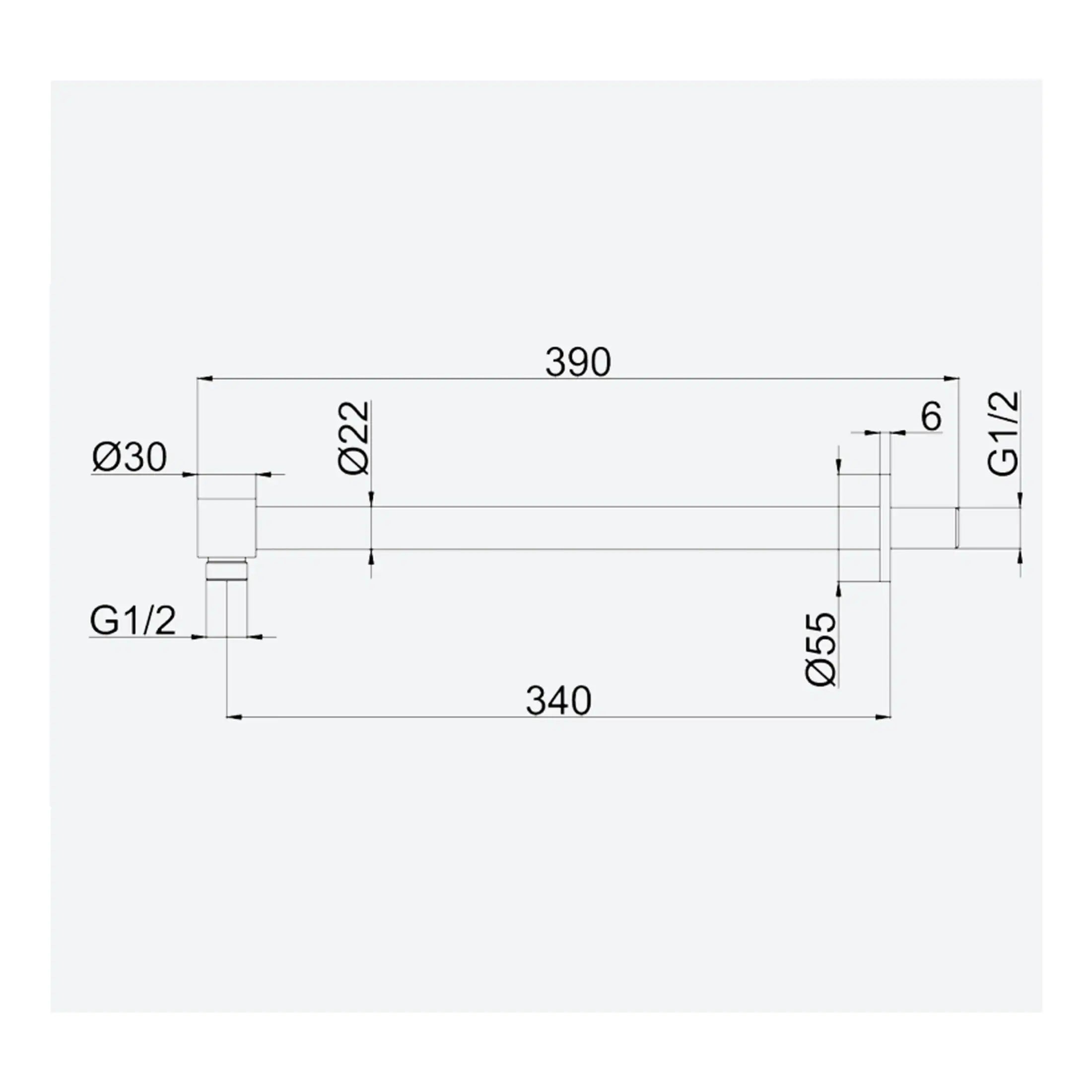 Flexible shower hose with G1/2 connectors, 390mm length, chrome finish, designed for modern bathroom plumbing. Suitable for thermostatic shower systems and easy installation.