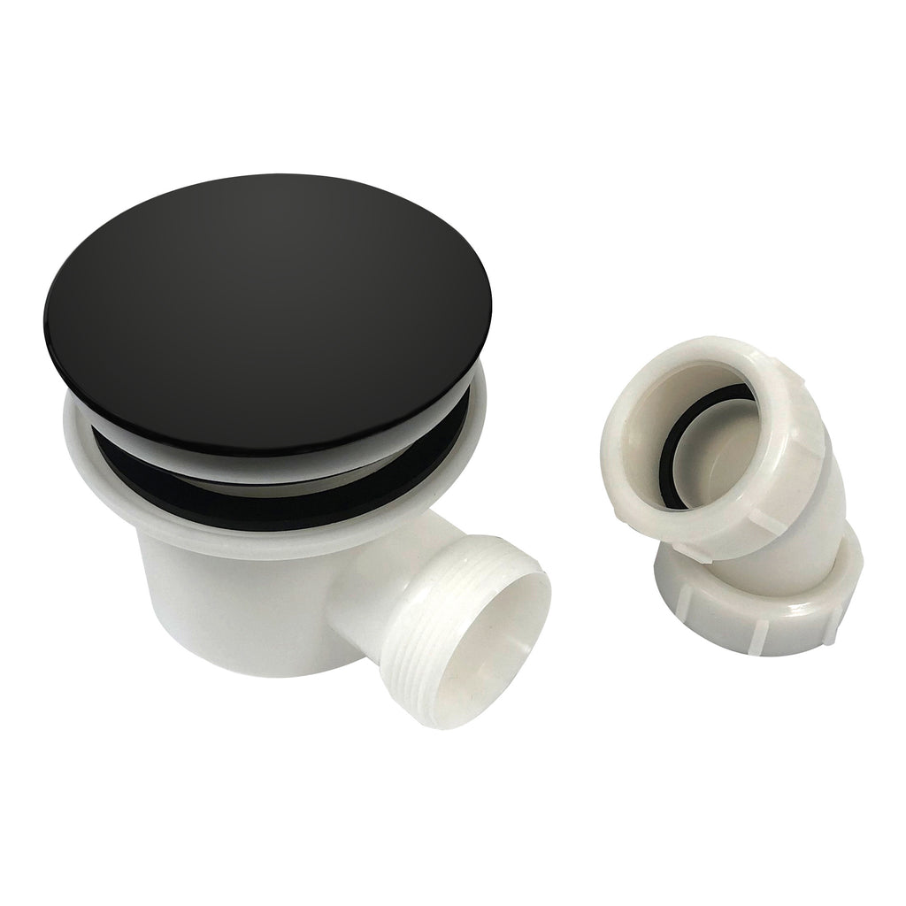 Scudo 90mm Fast Flow Shower Tray Waste, Matt Black