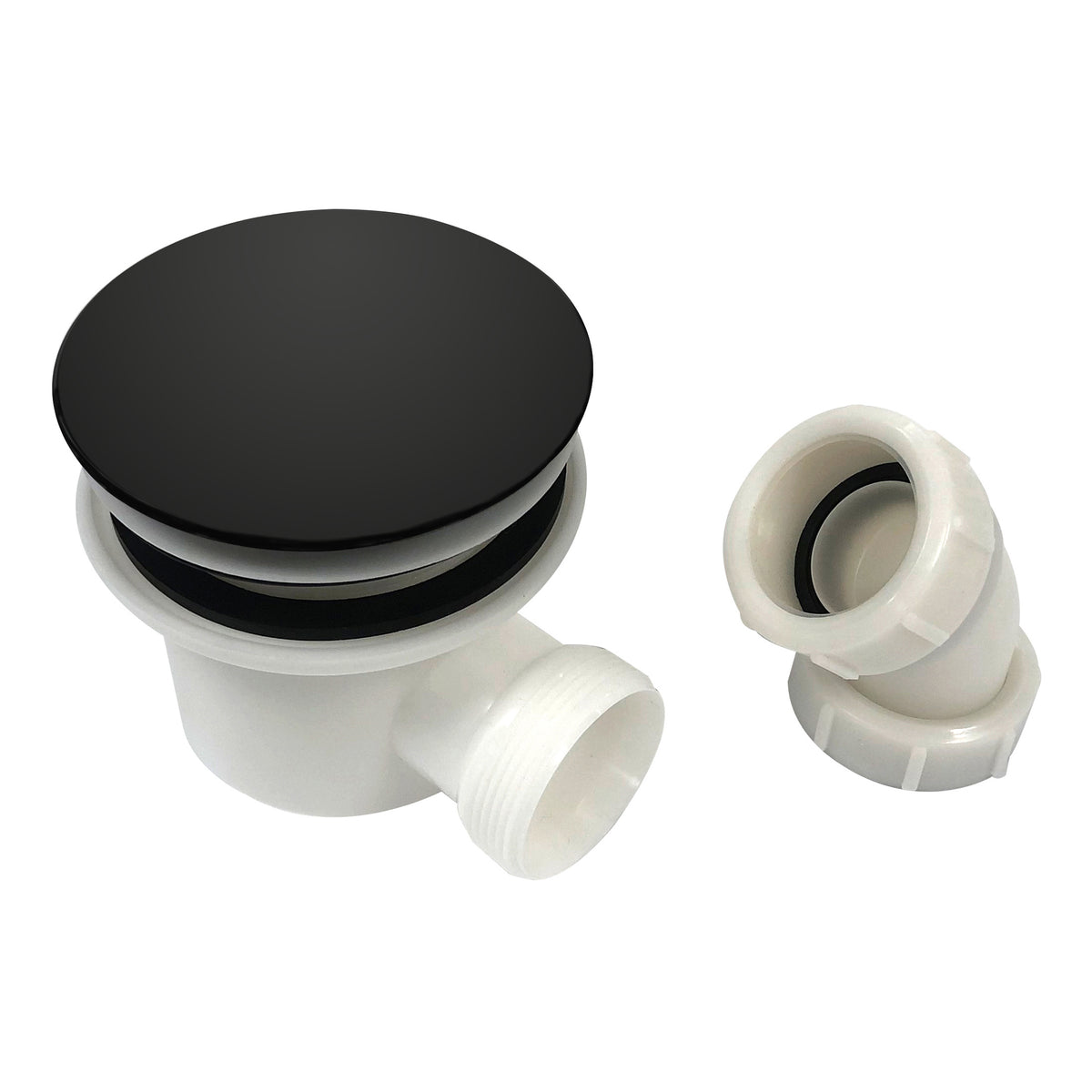 Scudo 90mm Fast Flow Shower Tray Waste, Matt Black