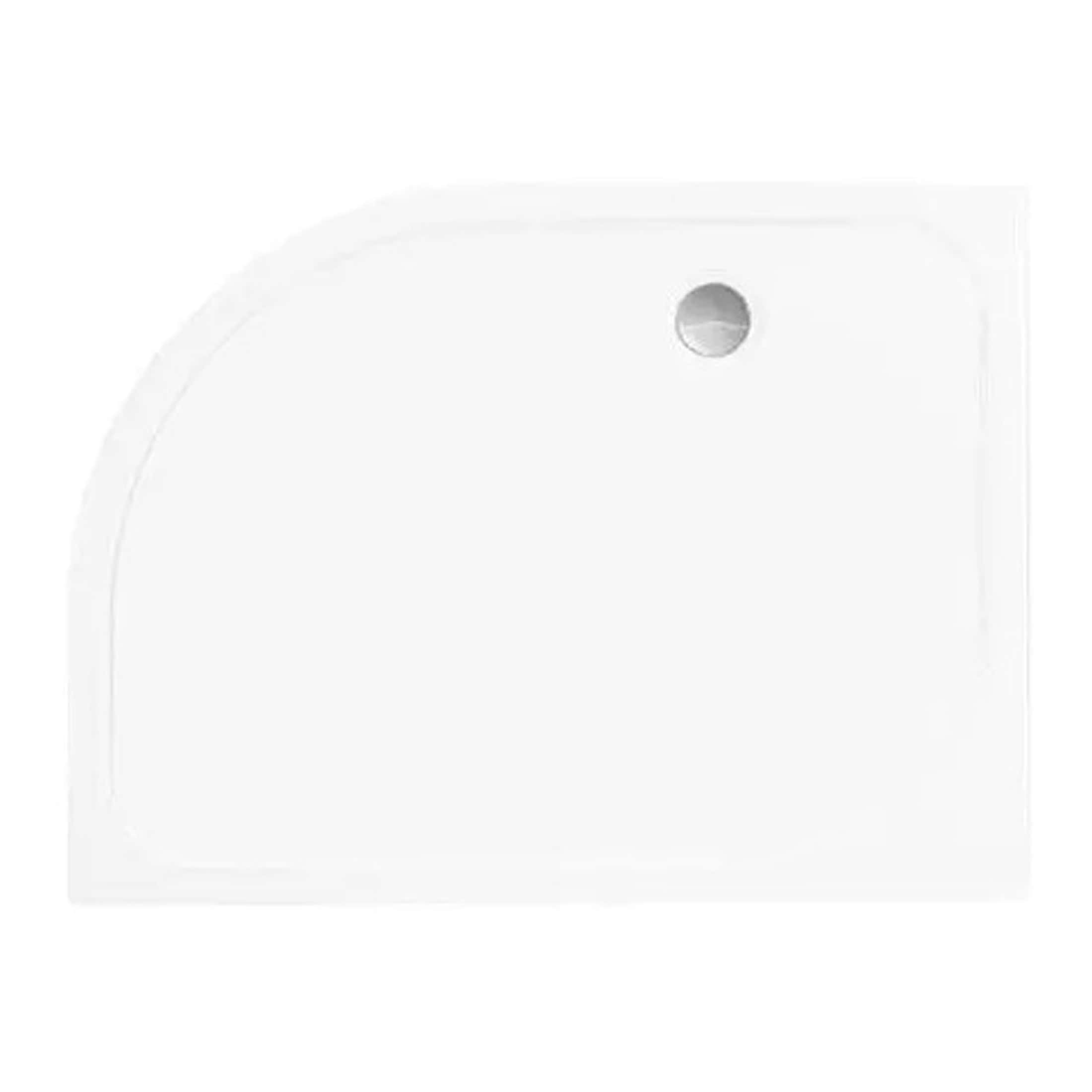 Modern white corner shower tray with built-in drainage for Bubly Bathrooms. Perfect for stylish bathroom upgrades and efficient water management. Durable, sleek, and easy to install.