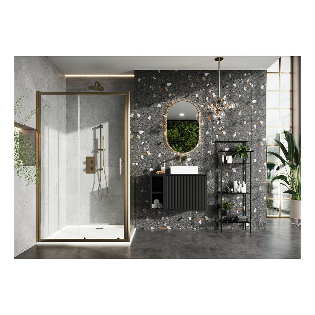 Scudo S6 Pivot Shower Door With Side Panel