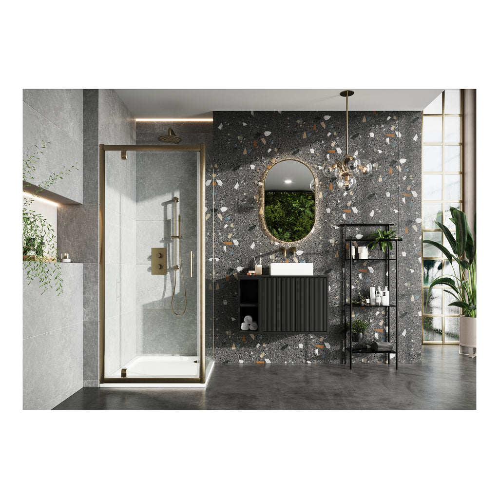 Scudo S6 Pivot Shower Door With Side Panel