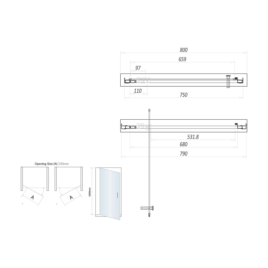 Scudo Korra 6mm Pivot Shower Door