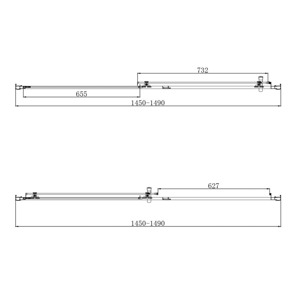 Scudo Korra Sliding Shower Door With Side Panel