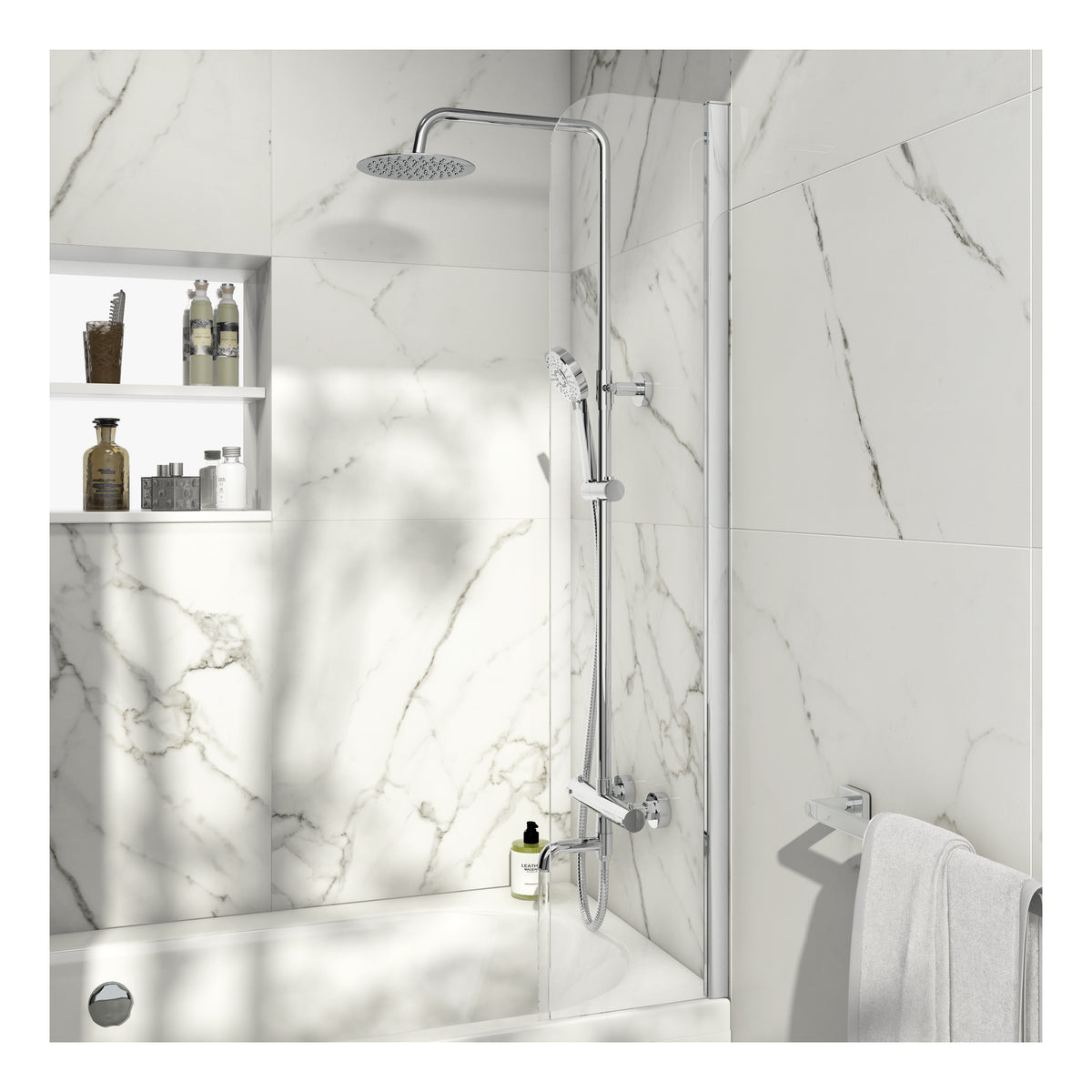 Scudo S6 Fixed Radius Bath Screen