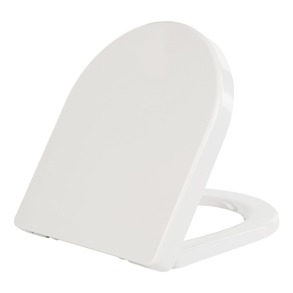 Scudo Luxury White Heavyweight D Shape Soft Close Toilet Seat