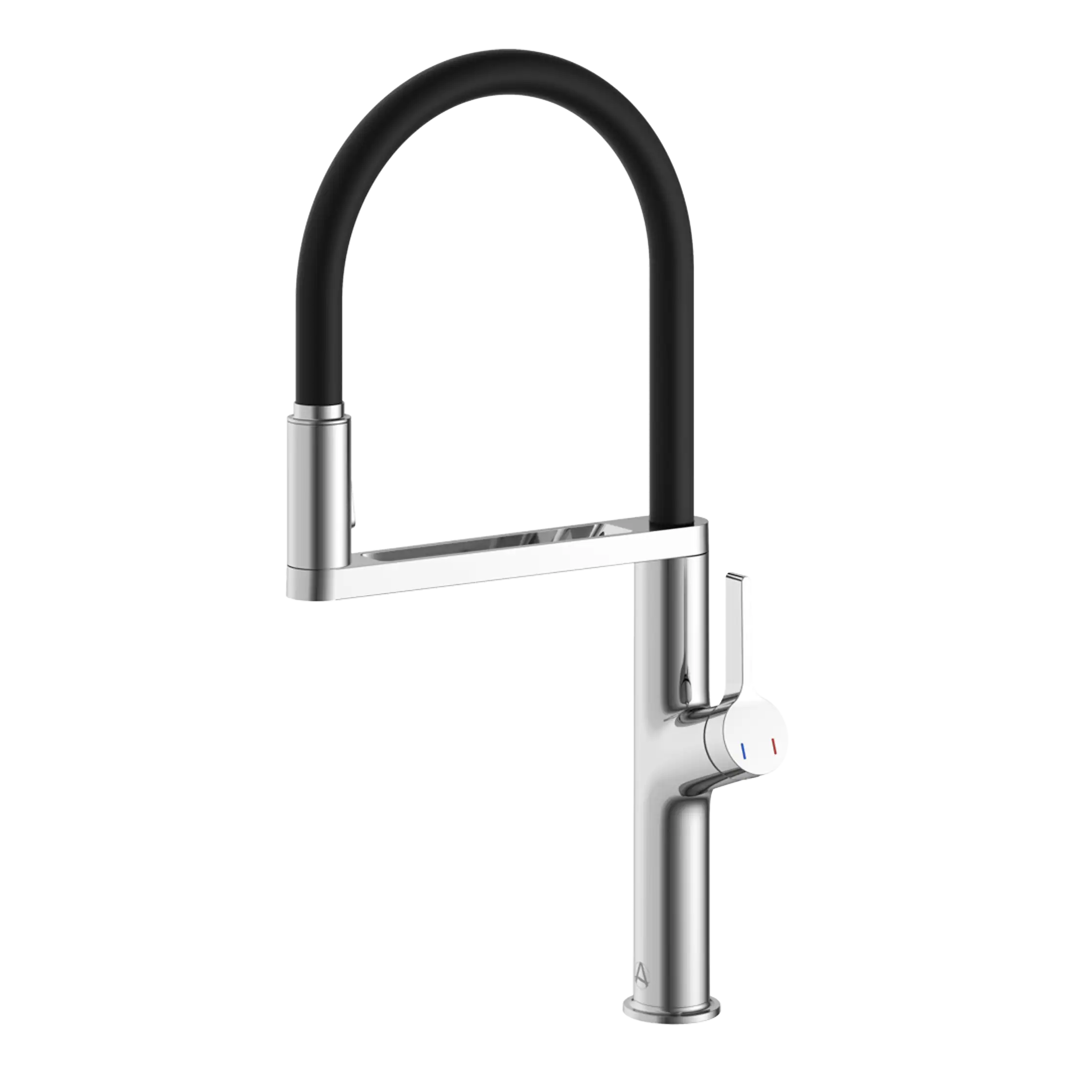 Brushed stainless steel kitchen faucet with pull-down spray head and modern design, ideal for stylish and functional bubly bathrooms.