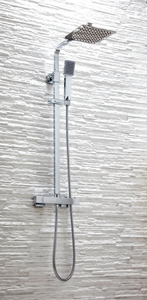Scudo Elliot Square Rigid Riser Shower Kit - lifestyle