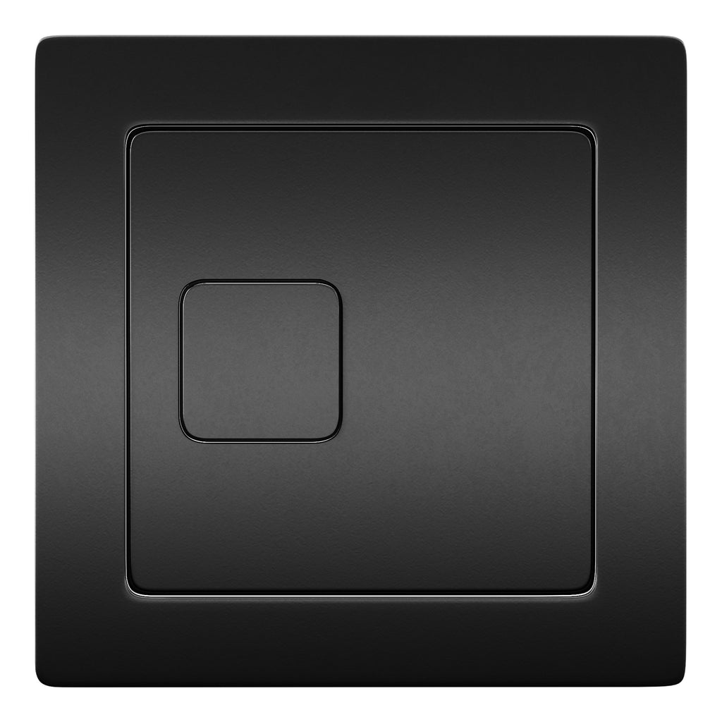 Scudo Square Dual Flush Button, Matt Black