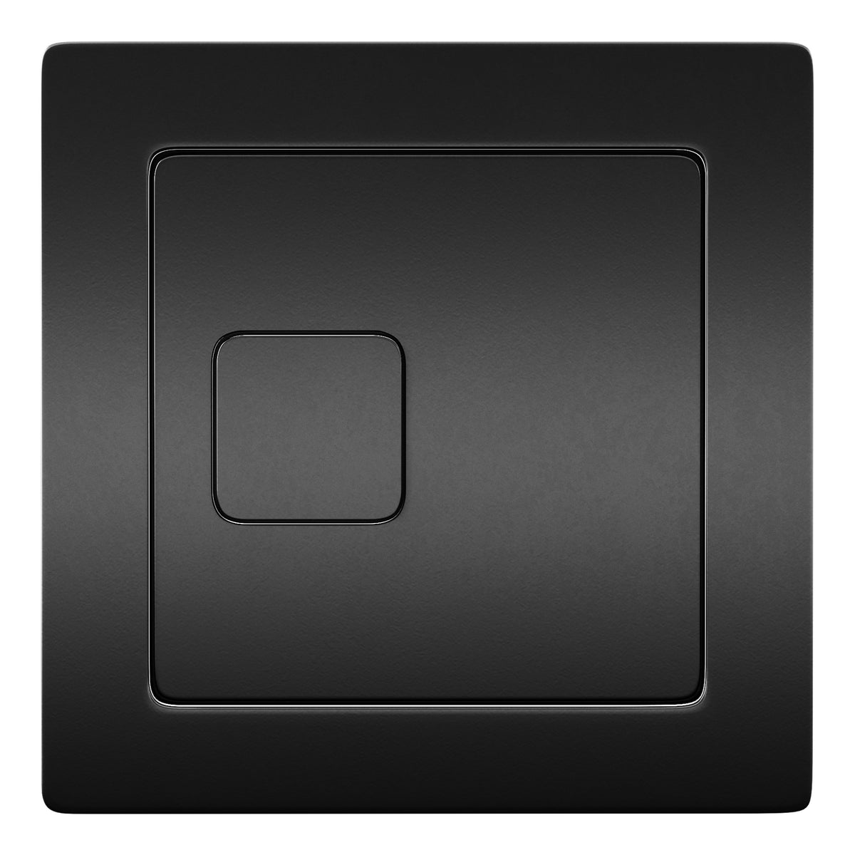 Scudo Square Dual Flush Button, Matt Black