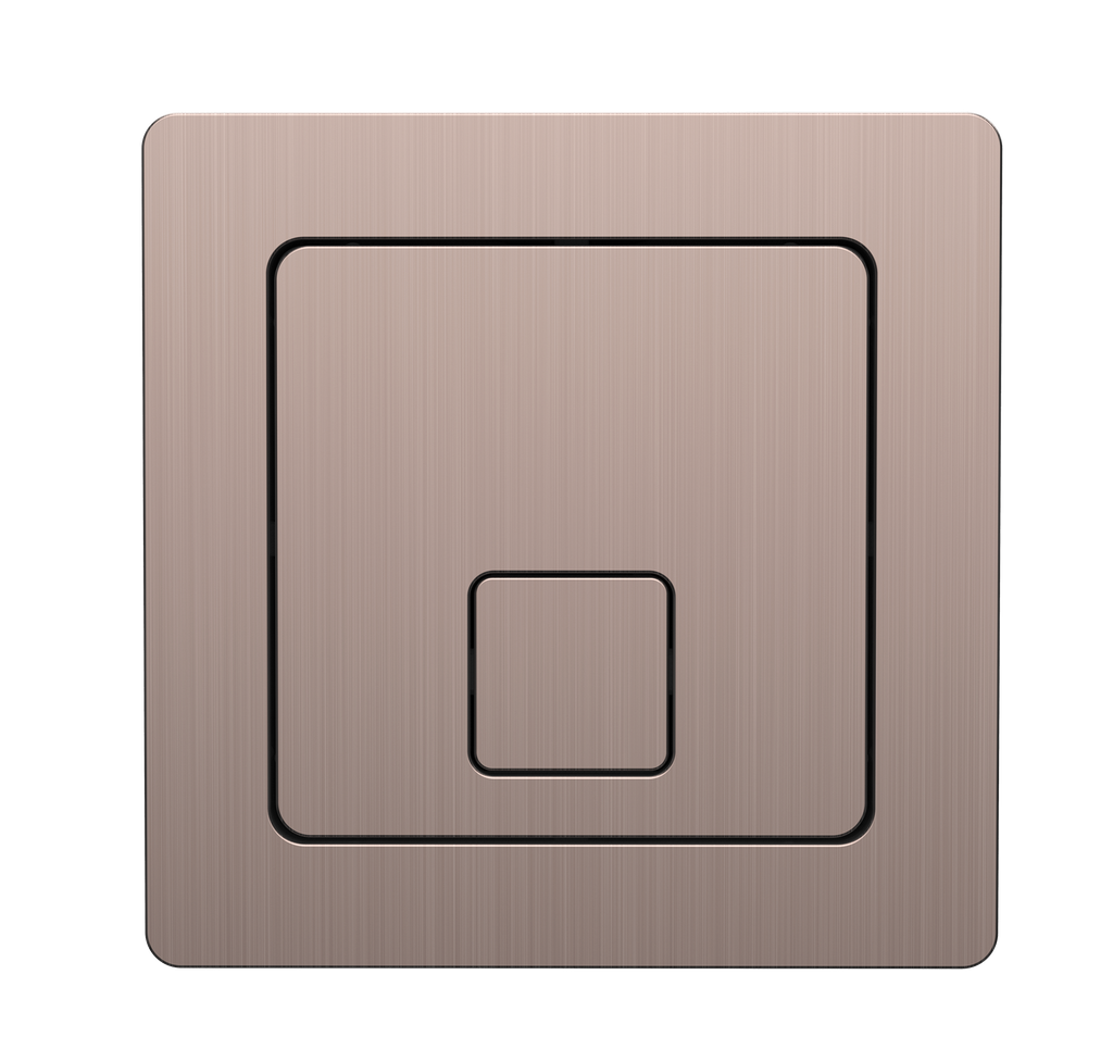 Scudo Brushed Bronze Square Dual Flush Button