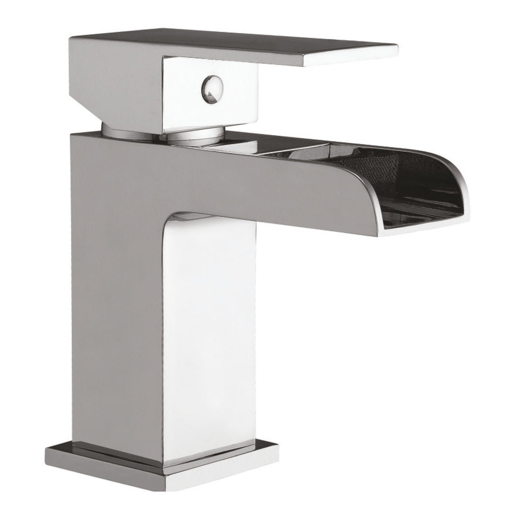 Scudo Victoria Mono Basin Mixer Tap With Push Waste - Chrome