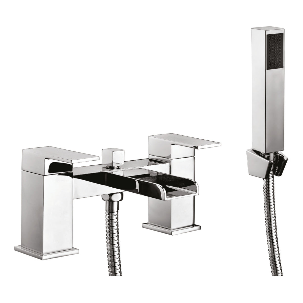 Scudo Victoria Bath Shower Mixer Tap With Shower Kit And Wall Bracket - Chrome