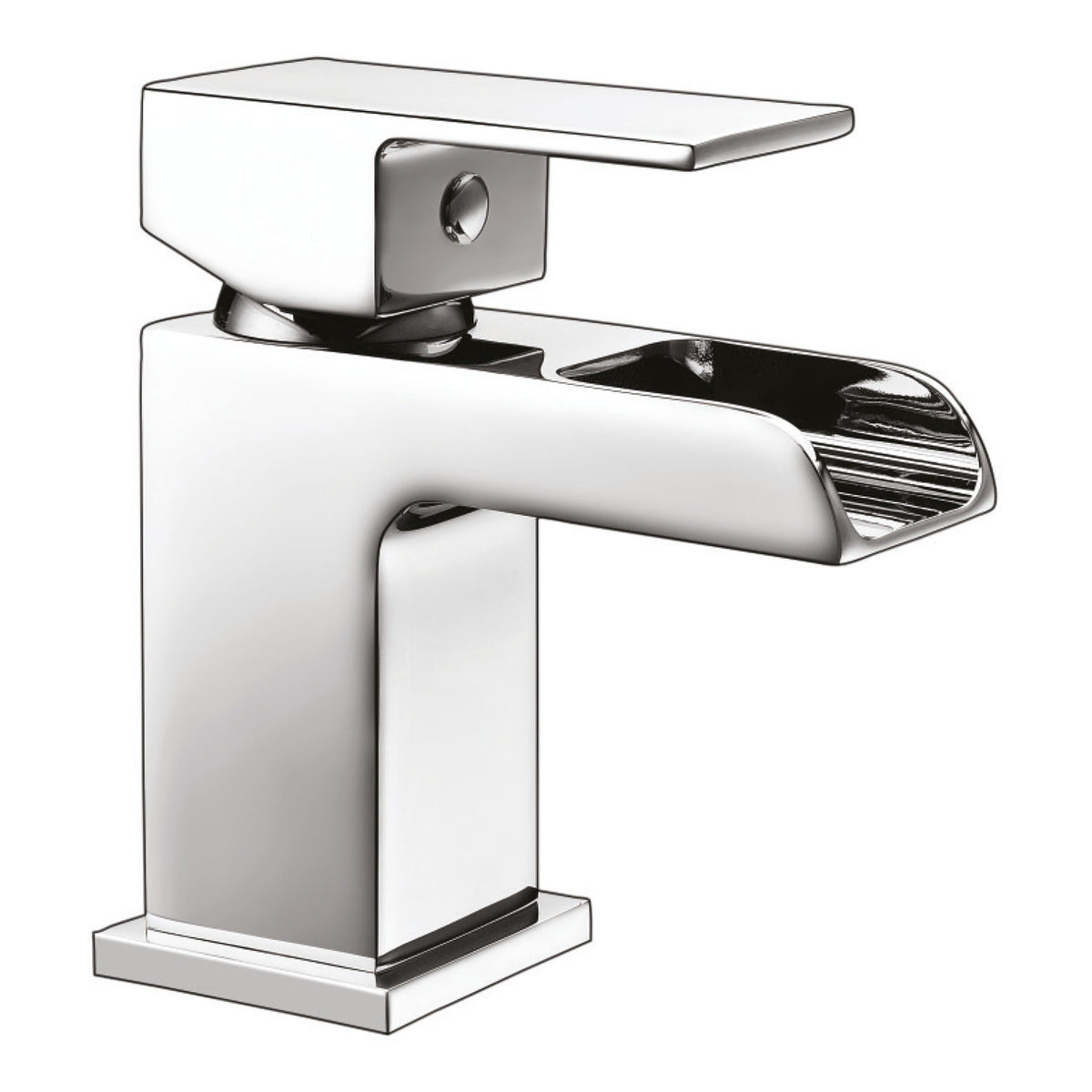 Scudo Victoria Mini Mono Basin Mixer Tap With Push Waste - Chrome