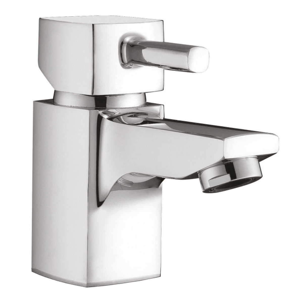 Scudo Forme Mini Mono Basin Mixer Tap With Push Waste - Chrome