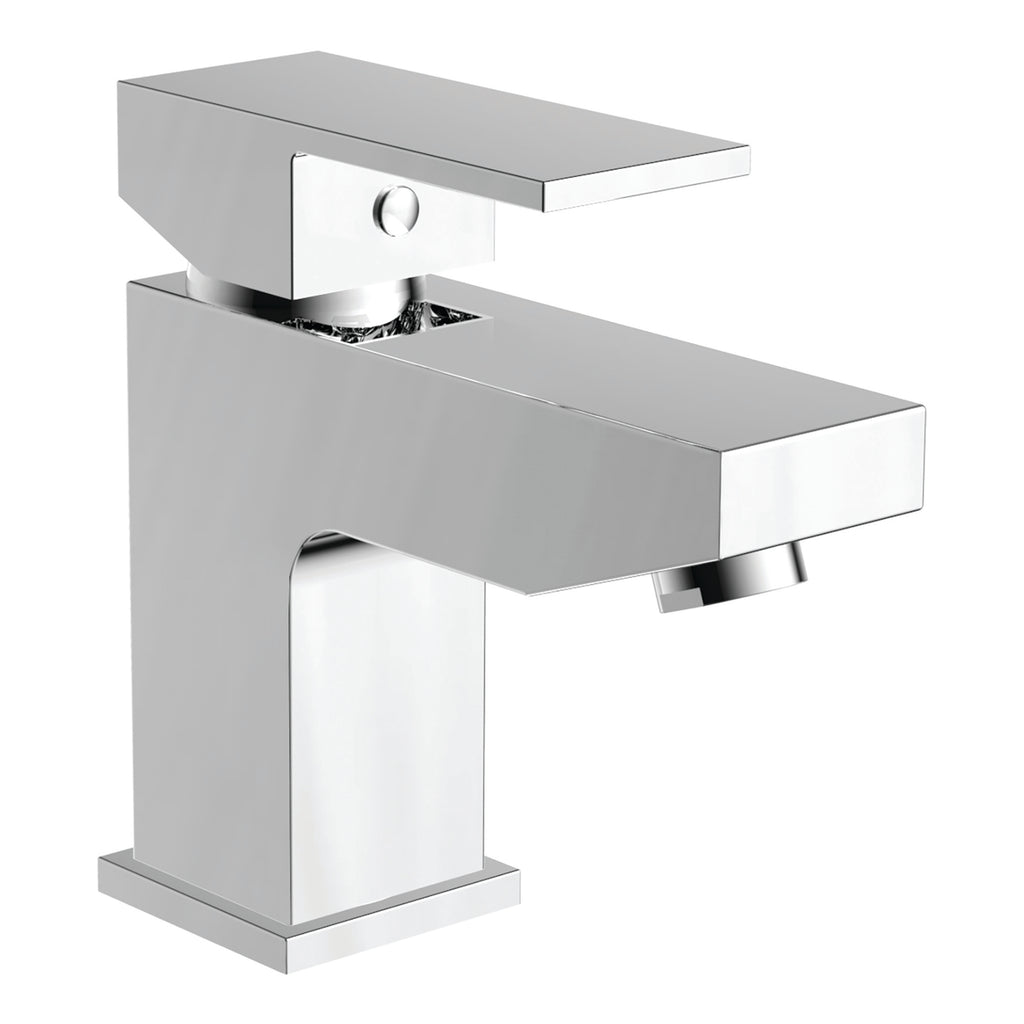 Scudo Lanza Mono Basin Mixer Tap With Push Waste - Chrome