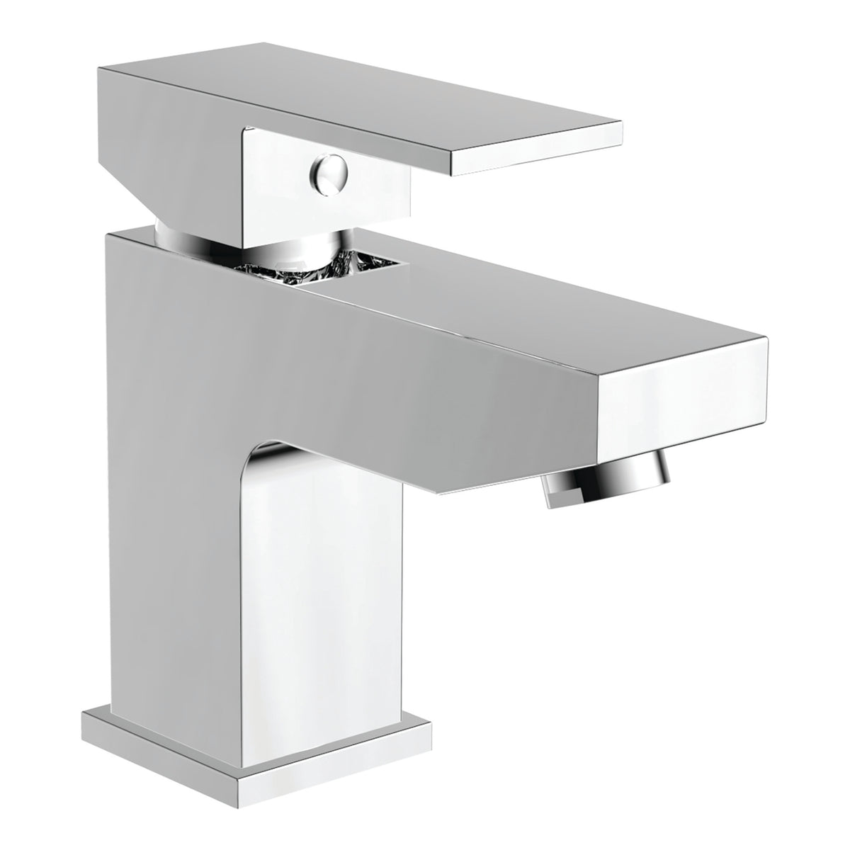 Scudo Lanza Mono Basin Mixer Tap With Push Waste - Chrome