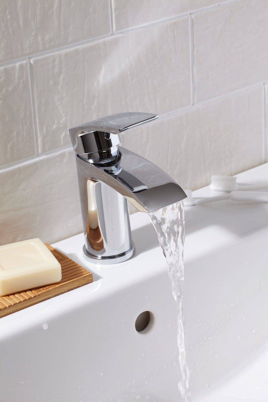 Scudo Belini Mono Basin Mixer Tap With Push Waste - lifestyle