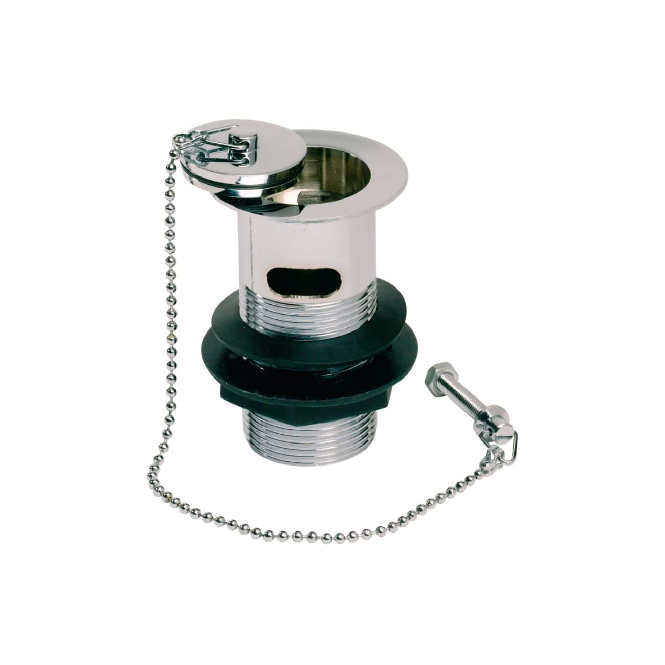 High-quality chrome bathroom sink waste trap with foul air trap, designed for modern plumbing installations. Durable and corrosion-resistant to ensure long-lasting bathroom drainage performance.