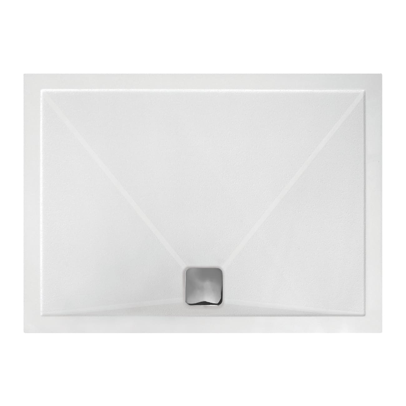 Modern white rectangular bathroom sink with a sleek design and a chrome drain, perfect for contemporary bathroom decor.