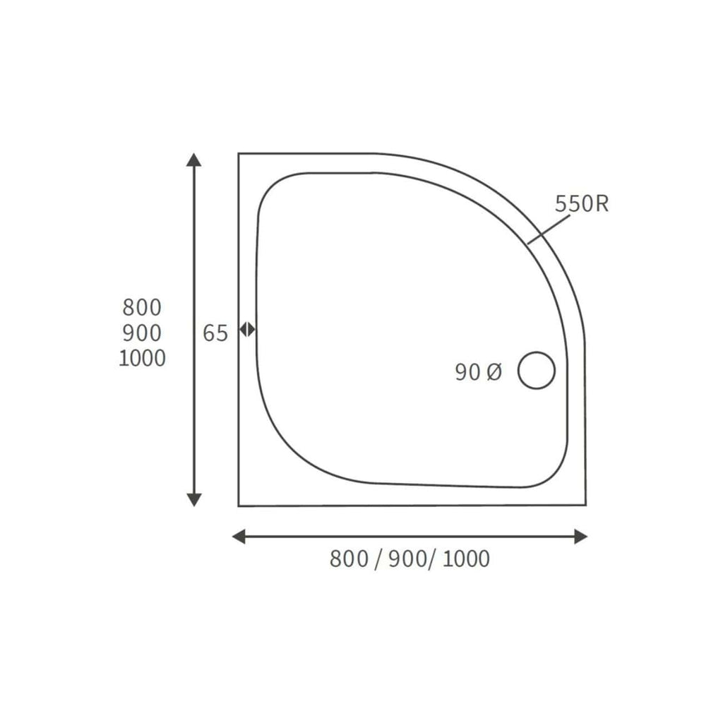 High-quality shower tray drawing with detailed dimensions, designed for optimal bathroom space planning and installation. Suitable for modern bathroom renovations and custom shower solutions.