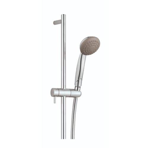 Chrome adjustable shower head with hand-held spray and slide rail for modern bathroom洗澡用花洒.