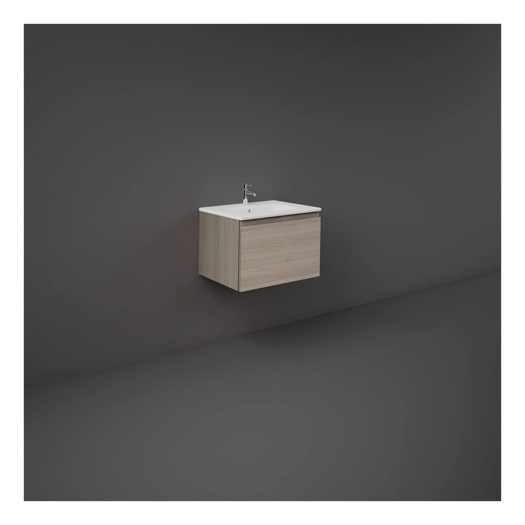 Sleek wall-mounted bathroom vanity with a minimalist design, featuring a natural wood finish and integrated sink, ideal for modern bathroom interiors.