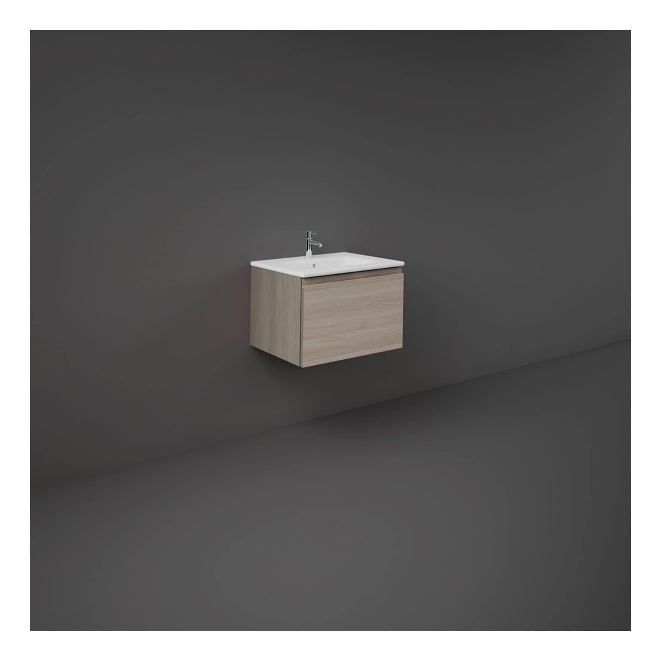 Sleek wall-mounted bathroom vanity with a minimalist design, featuring a natural wood finish and integrated sink, ideal for modern bathroom interiors.