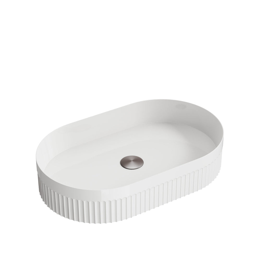 Scudo Linea Curve 900mm Fluted Vanity Unit With Basin