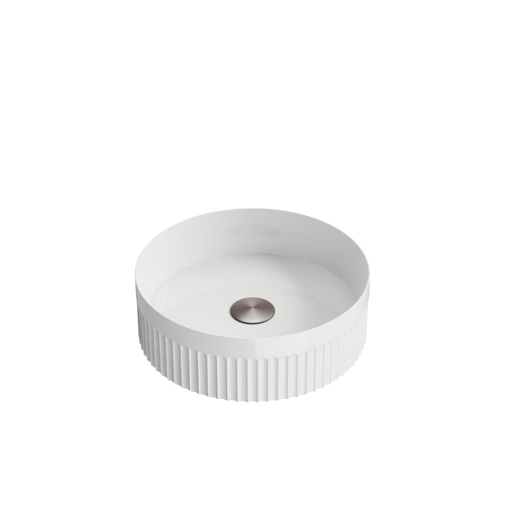 Scudo Linea Curve 600mm Fluted Vanity Unit With Basin