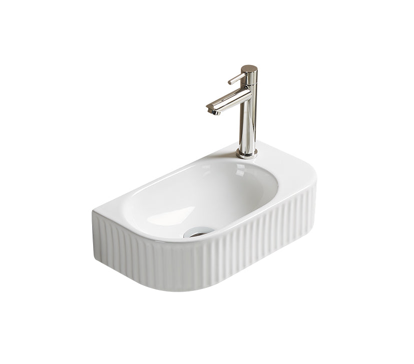 Scudo Fluted Cloakroom Countertop Basin