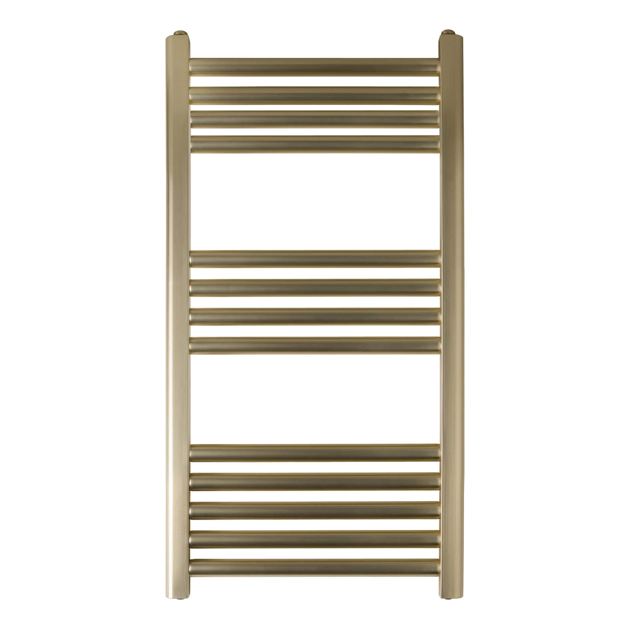 Sleek gold towel radiator for modern bathrooms, providing efficient heat and towel drying solutions with stylish design. Perfect for enhancing bathroom comfort and aesthetics.