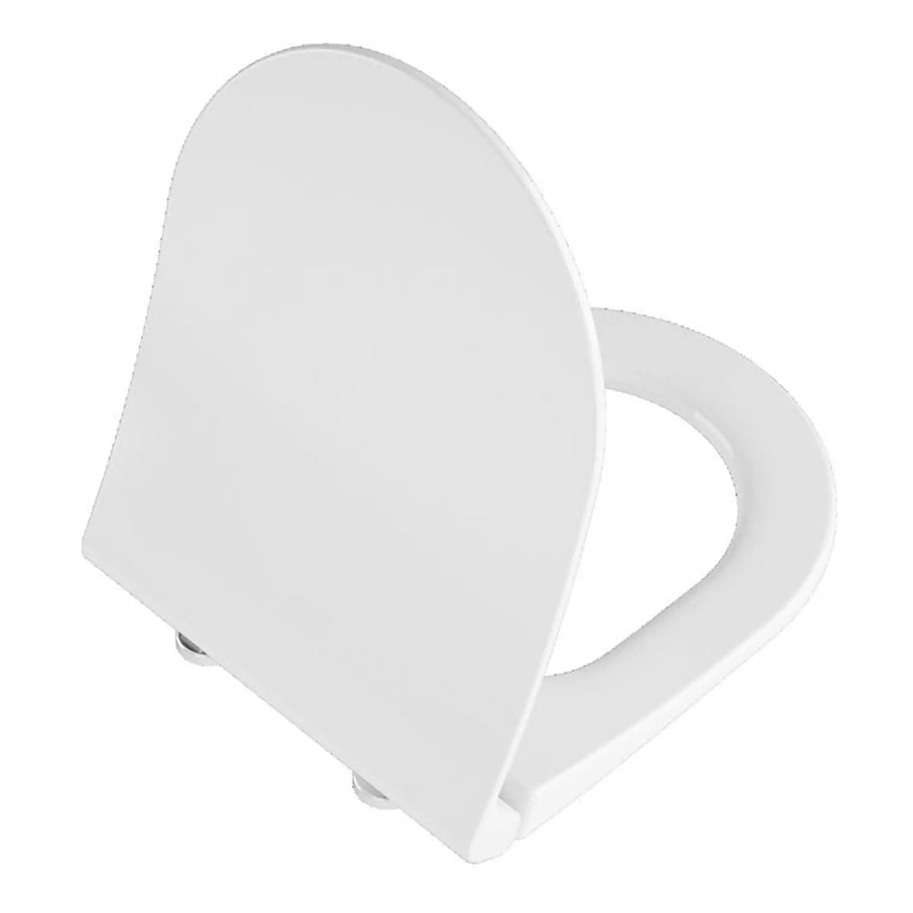Modern white toilet seat designed for comfort and durability, ideal for contemporary bathroom renovations and installations.