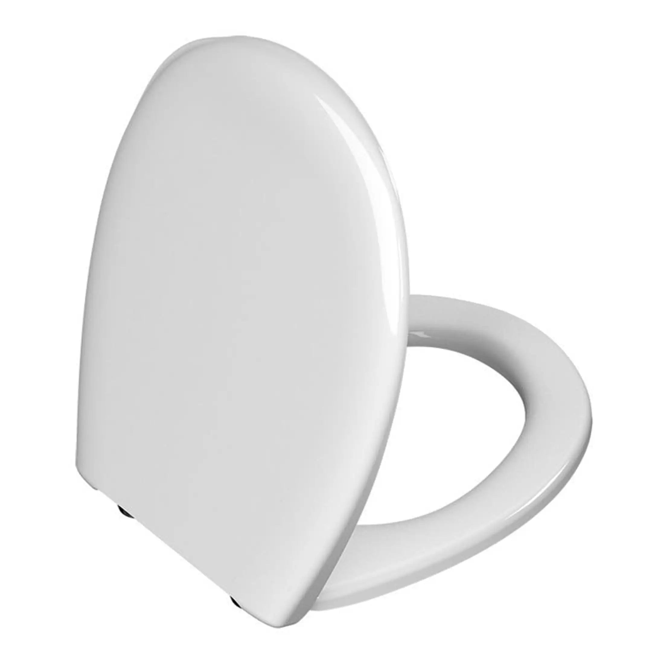 White ceramic toilet with modern design, ideal for contemporary bathrooms. Sleek and functional, perfect for bathroom renovations or upgrades.