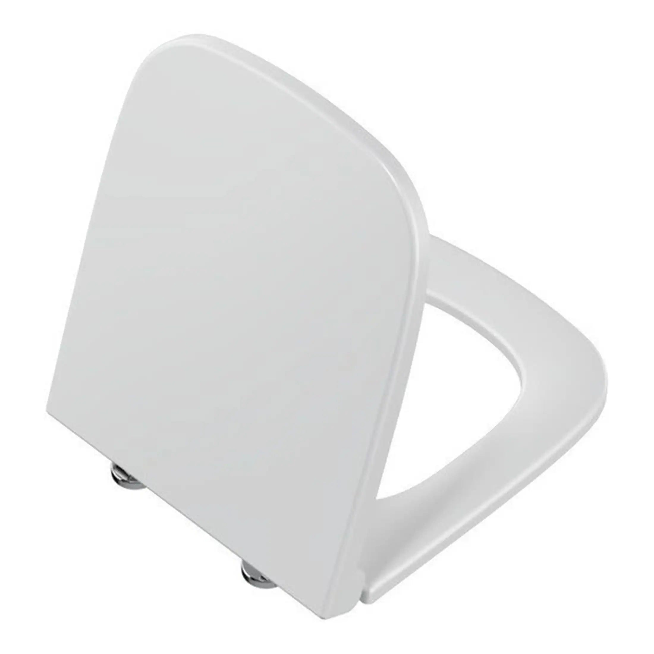 Lightweight white bathroom toilet paper holder with a modern design, ideal for contemporary bathrooms for convenient toilet paper storage.