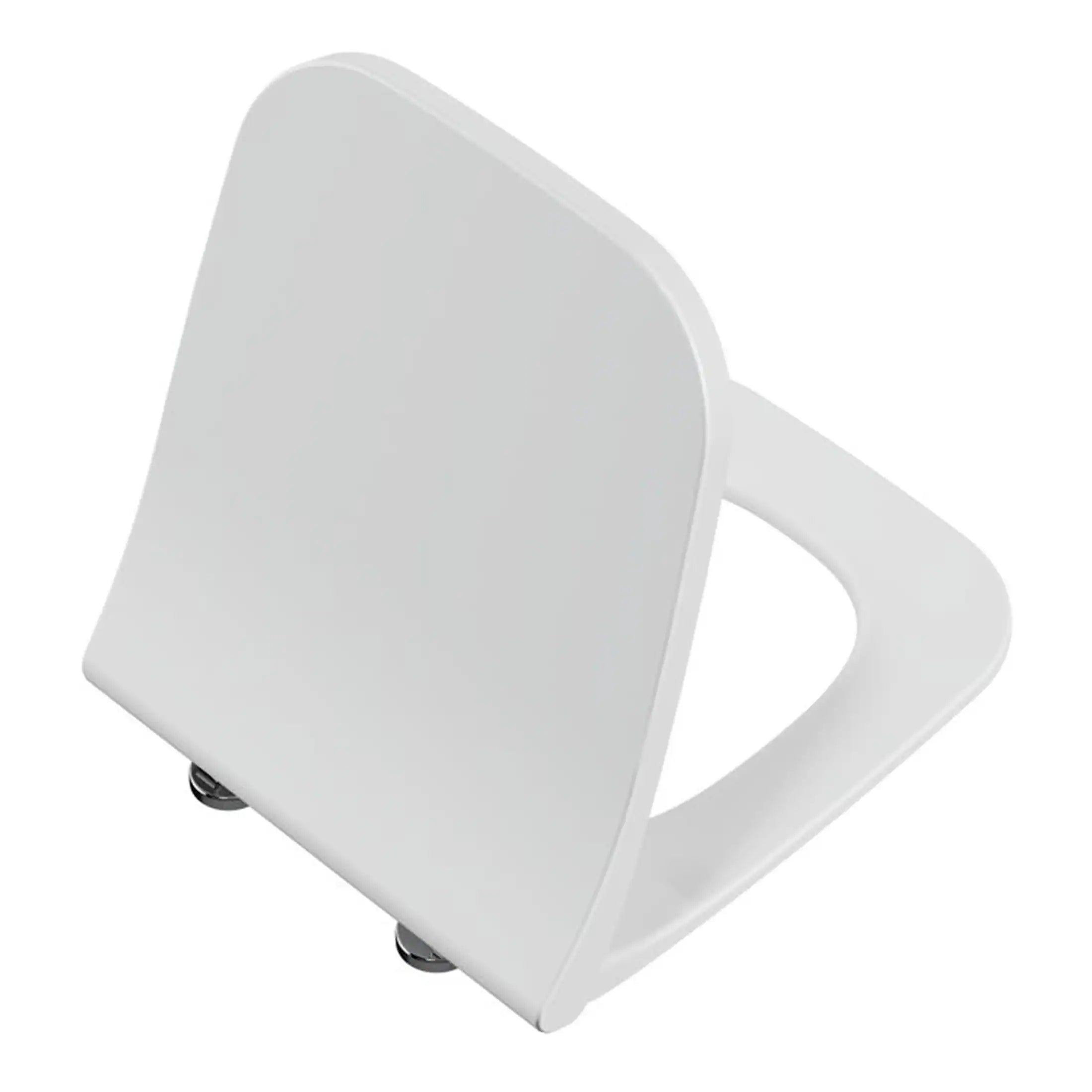 Raised white toilet seat with secure fitting, ideal for bathroom comfort and accessibility. Perfect for replacing or upgrading your existing toilet seat for enhanced hygiene and ease of use.