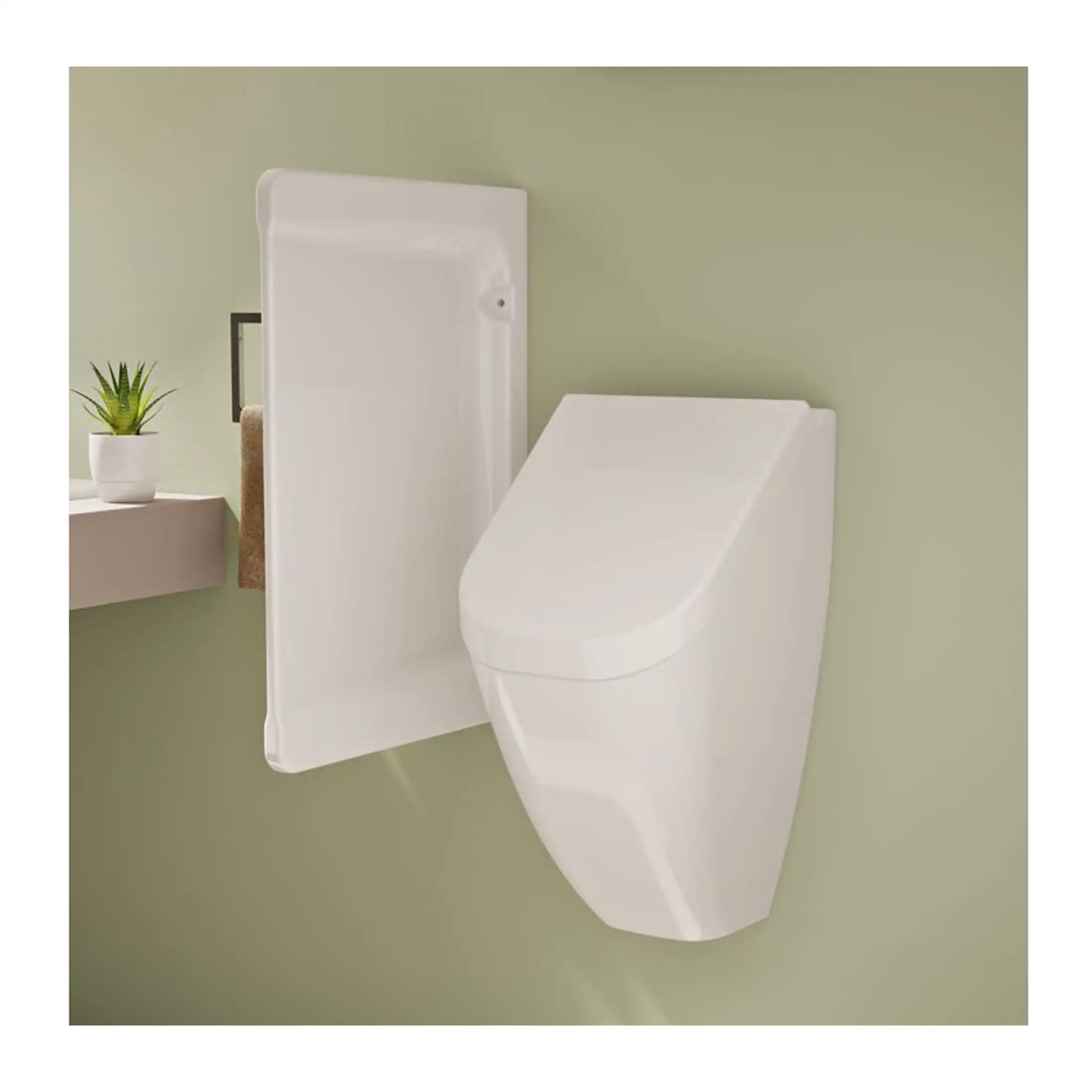 Modern white wall-mounted toilet with integrated bidet and sleek design, ideal for contemporary bathrooms, featuring space-saving features and high hygiene standards.