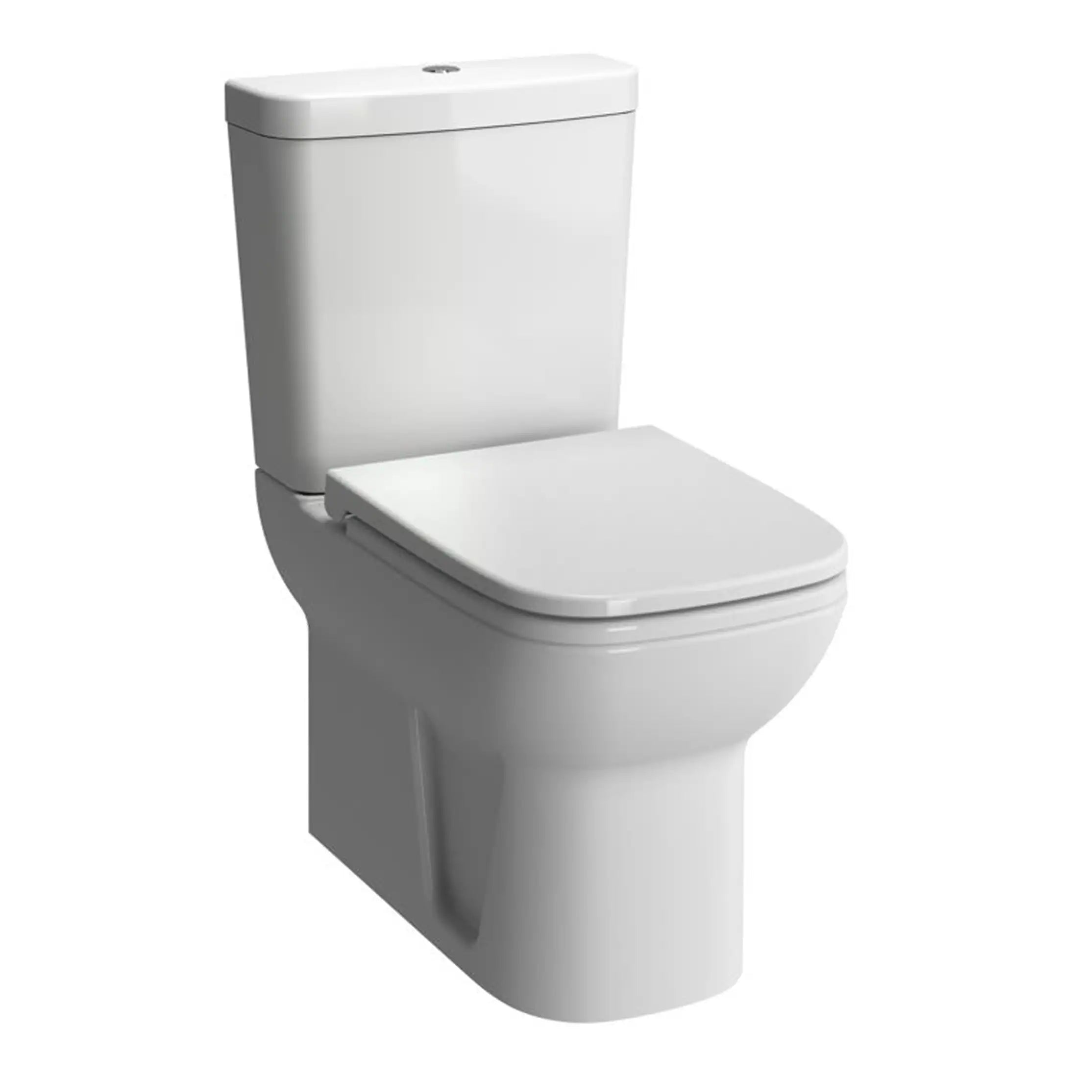 Modern white toilet with sleek ceramic design, ideal for contemporary bathrooms, providing efficient flushing and comfort. Suitable for residential and commercial bathroom renovations.
