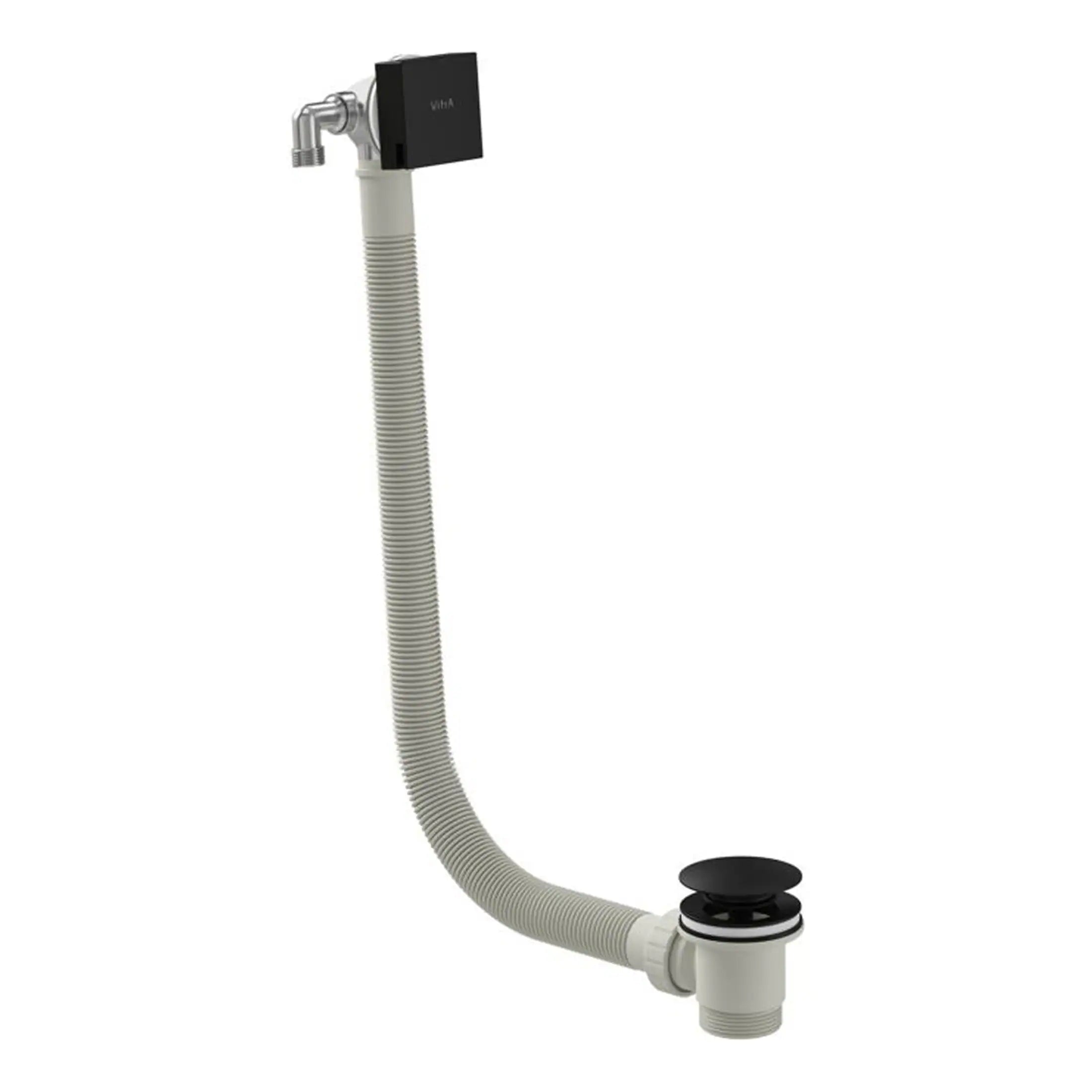 Flexible bathroom sink drain pipe with overflow cover, ideal for modern bathroom installations. Durable, easy to install, and designed for reliable waste water drainage. Perfect for enhancing bathroom functionality.