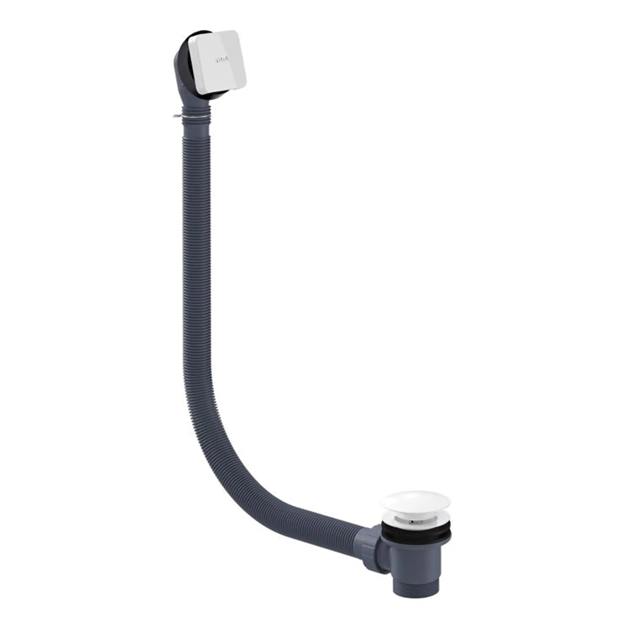 Flexible kitchen sink waste pipe with integrated trap and outlet for efficient drainage. Durable, easy to install, and ideal for modern bathroom and kitchen plumbing solutions.