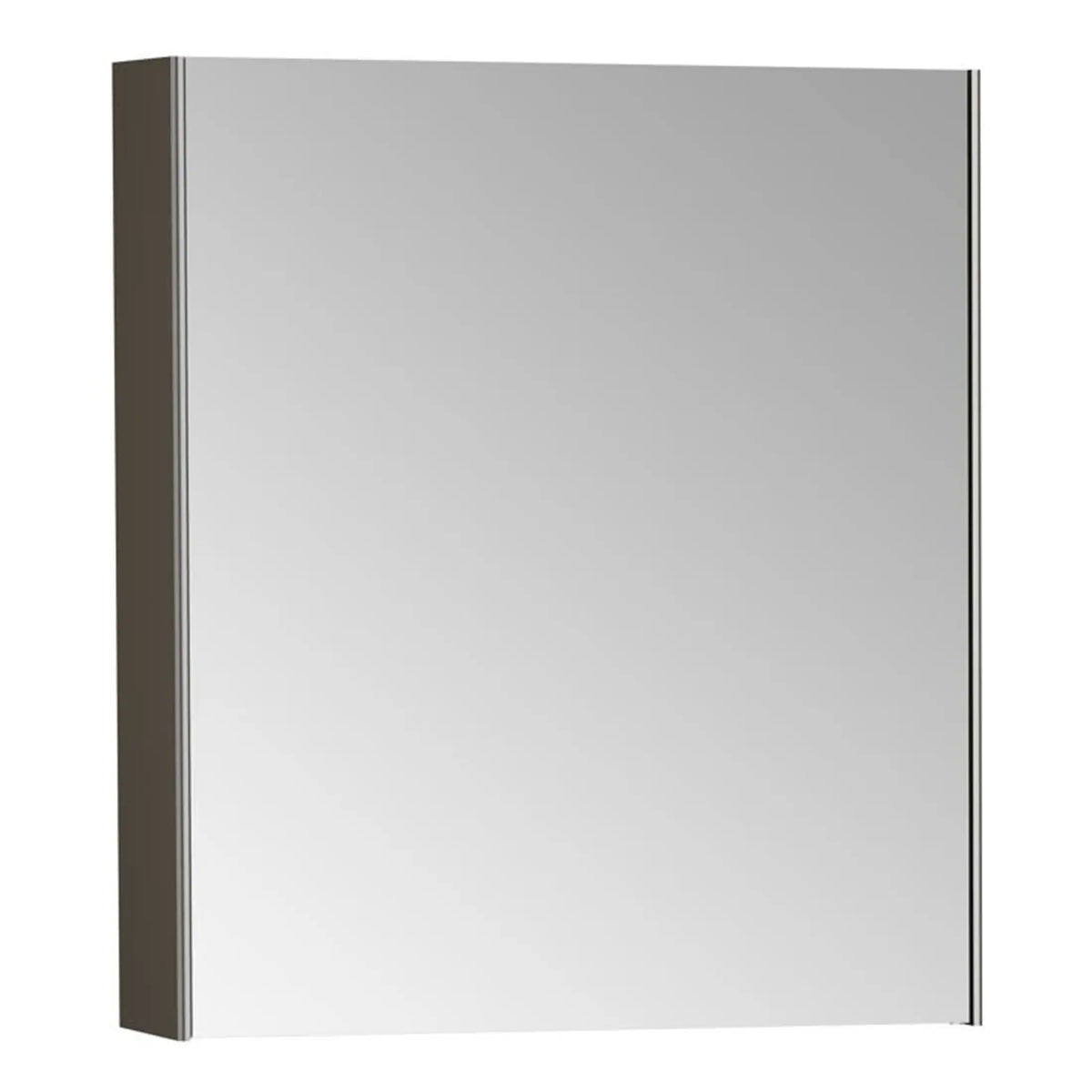 Shower cabinet with mirrored door and sleek silver frame, modern bathroom design, premium quality, space-saving shower enclosure, perfect for contemporary bathrooms.
