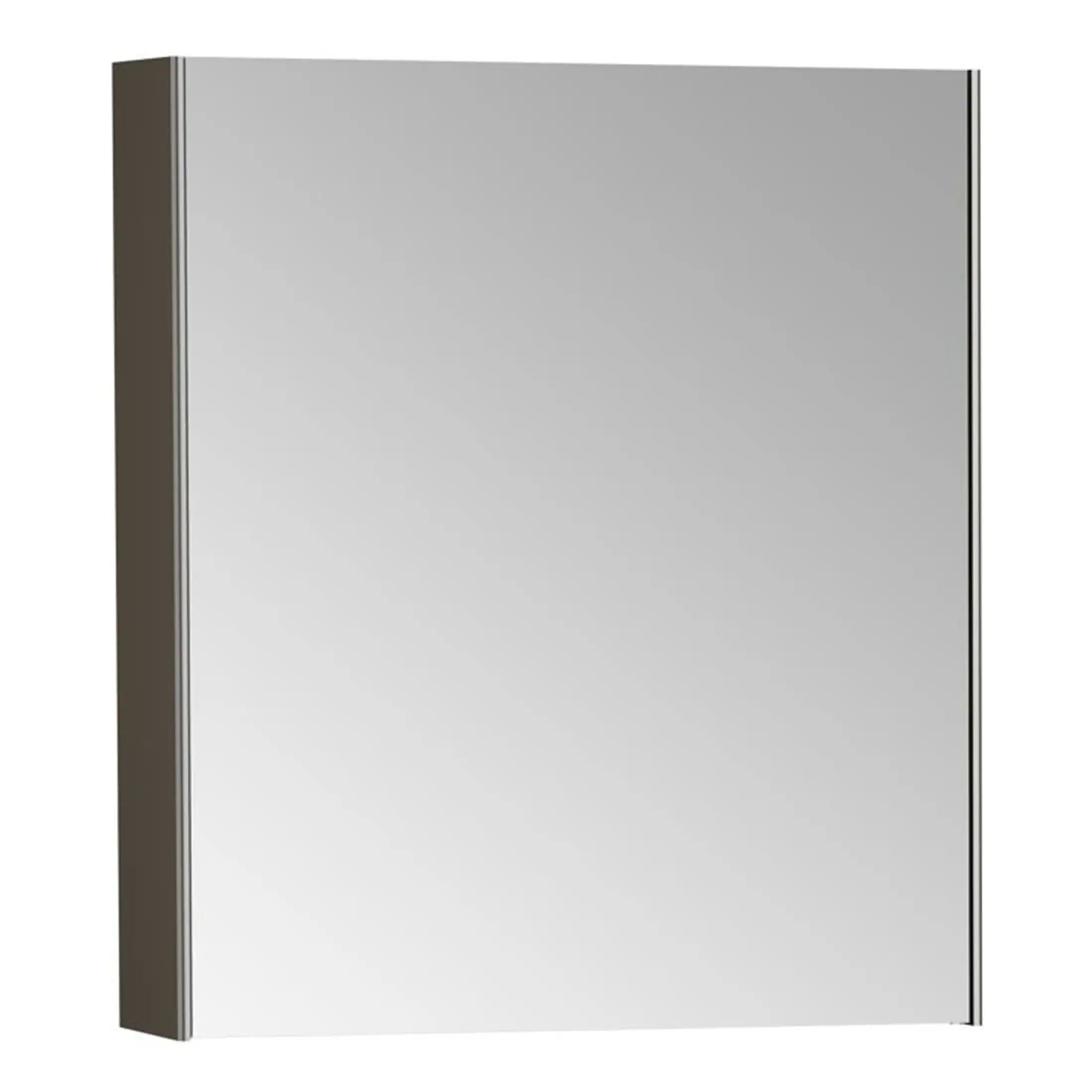 Seamless modern bathroom mirror with stainless steel frame, ideal for contemporary bathroom designs and vanity setups.