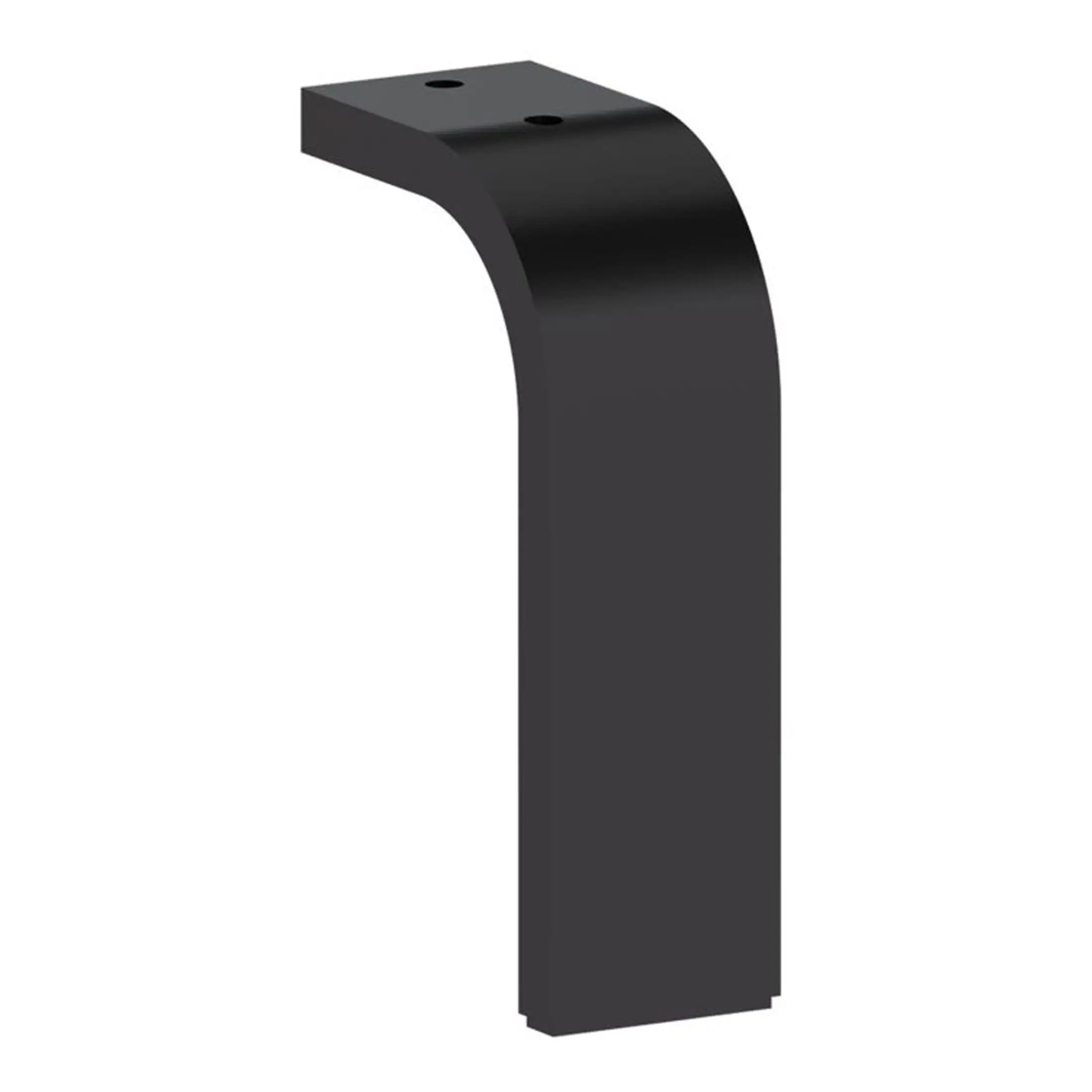 Modern black bathroom faucet with sleek curved design for contemporary bathrooms. Ideal for stylish sink installation and enhancing bathroom aesthetics. High-quality metallic finish.