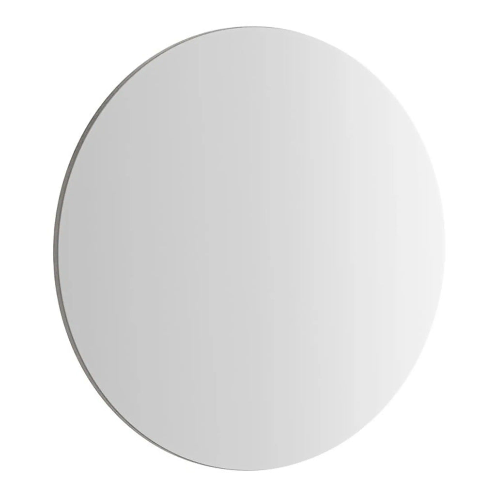 Sleek modern round bathroom mirror with a minimalist design, perfect for contemporary bathrooms and enhancing space and light. Ideal for style and functionality in bathroom decor.