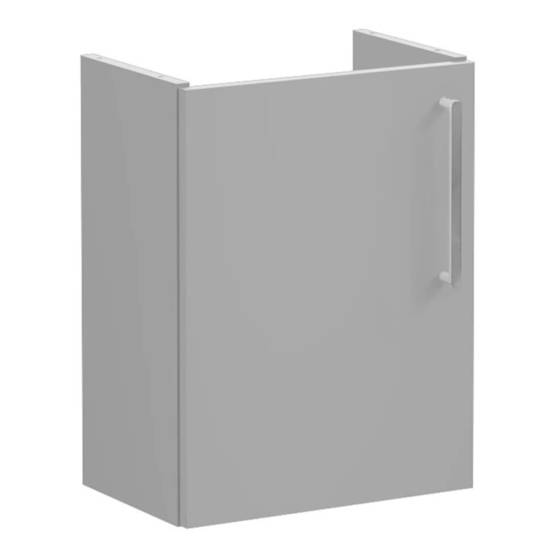 Steel bathroom cabinet with handle and sleek design, ideal for modern bathroom storage solutions. Durable, space-saving storage unit for toiletries and accessories.