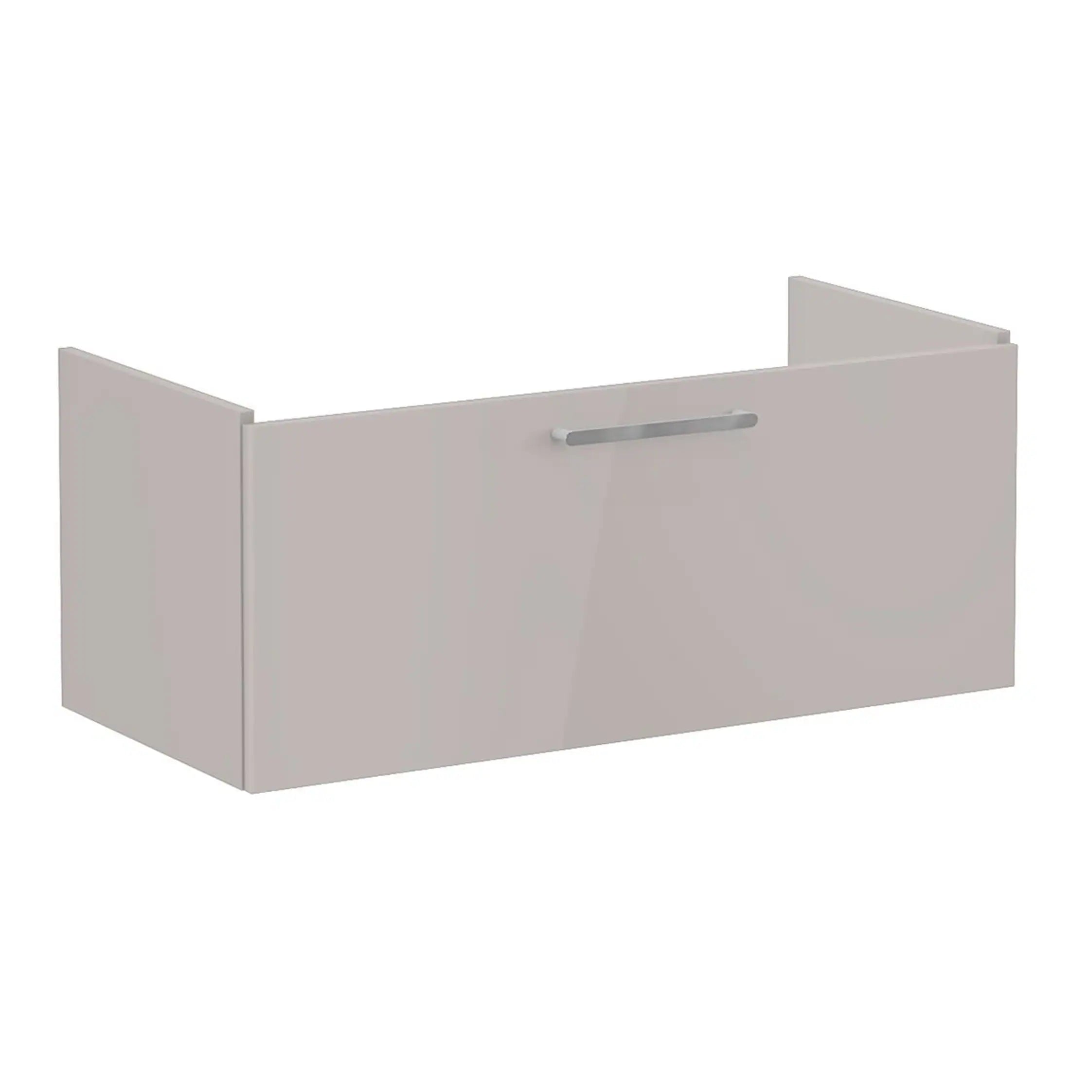 Sleek white bathroom wall cabinet with modern silver handle, ideal for bathroom storage and organisation. Perfect for contemporary bathrooms; custom-designed for functionality and style.