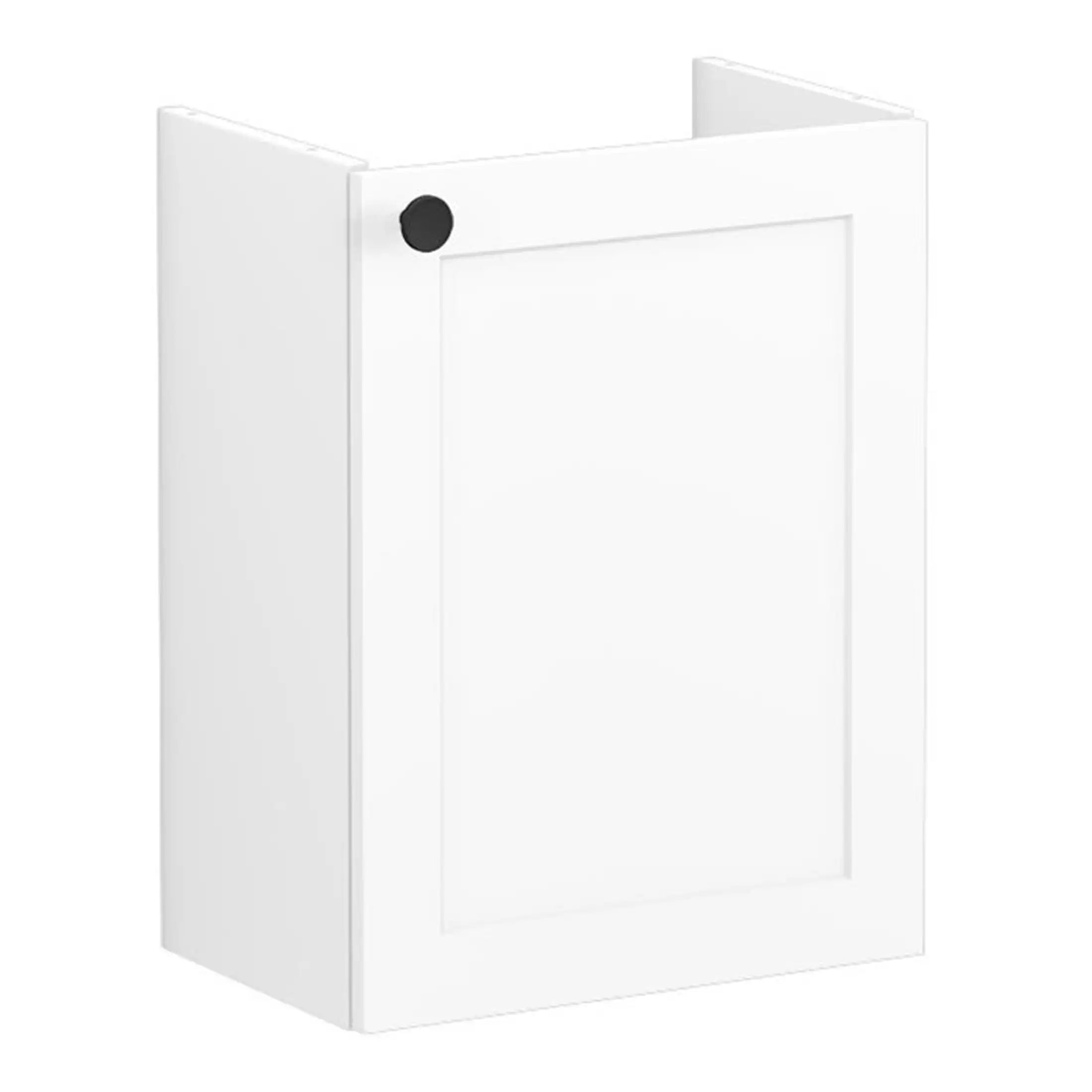 White bathroom wall cabinet with modern design, ideal for bathroom storage, featuring sleek lines and a minimalist aesthetic. Perfect for organising toiletries and household essentials.