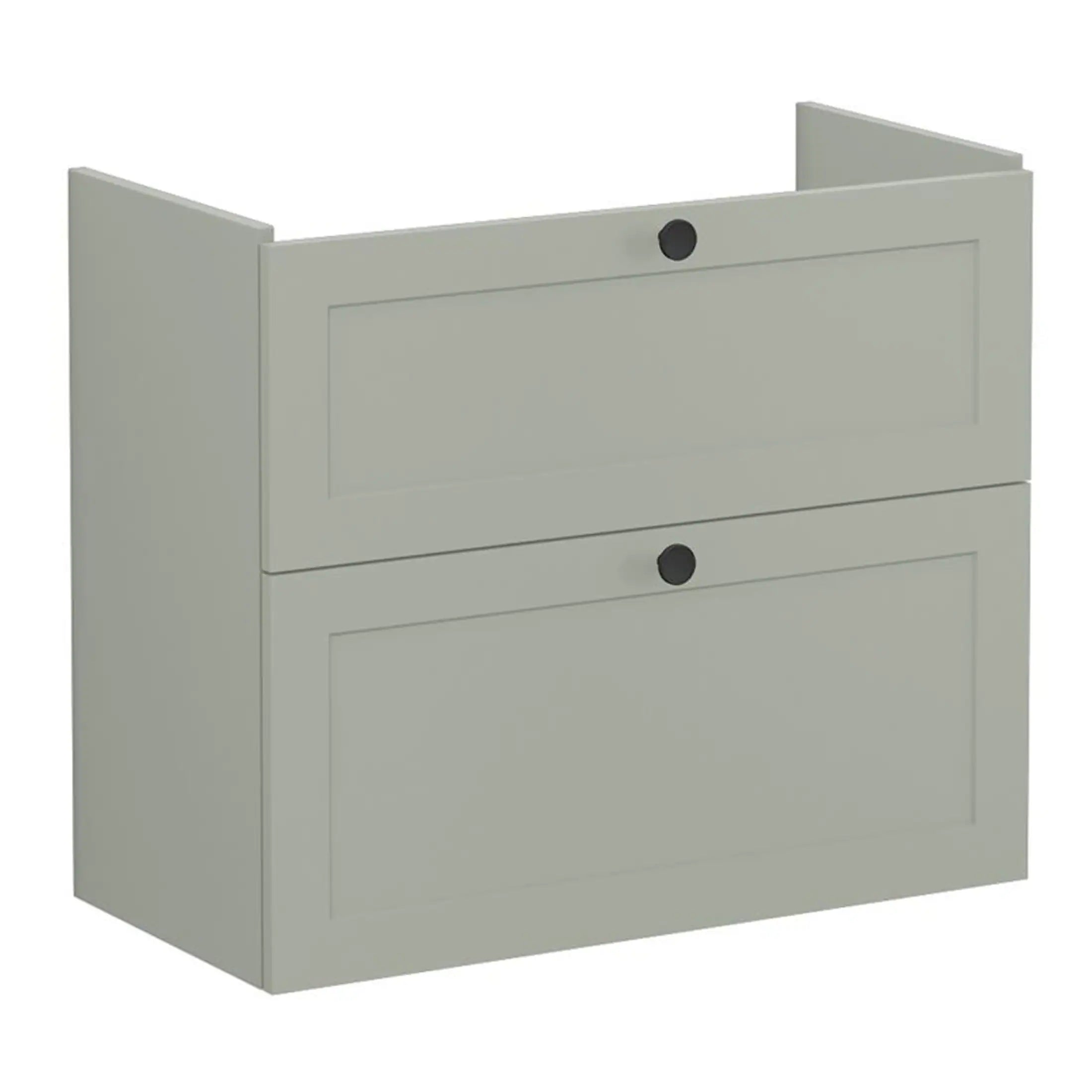 Stylish grey bathroom wall cabinet with two compartments, perfect for storage and organisation in modern bathrooms. Features clean design and easy installation for a sleek look.
